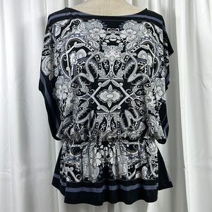 Isabella Rodriguez S Black/White Blouse